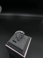 خاتم ذهب أبيض تنس تصميم بخمس فصوص الماس