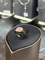 خاتم ذهب نسائي فخم تصميم ورده بألوان متعددة