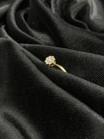 خاتم ذهب الماس ناعم بتصميم وردة انيق