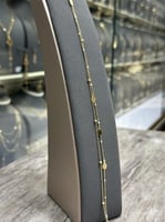 اسوارة ذهب عيار 18 شوطين شكل دمعه ملونه بتصميم فري...