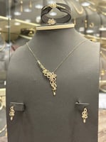 طقم ذهب للعروس عيار 21 تصميم البركة الاماسي