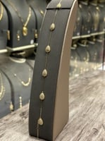 خلخال دمعات ذهب تصميم الماس