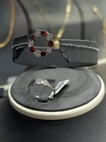 طقم ذهب ابيض تصميم الماسي باعلي جودة وافضل تصميم