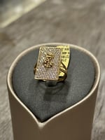 خاتم نسائي ذهب شكل سبيكة عيار 21