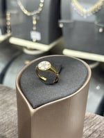 خاتم ذهب نسائي فخم تصميم ورده بألوان متعددة