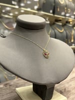 عقد رأس الثعبان ذهب تصميم الماس