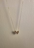 سلسال قلب فضة مطلي