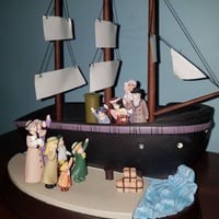 دايوراما سفينة مسلسل سالي مع اضائة و موسيقى