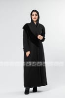 عباية سوداء شتوية بإضافة المخمل 1259