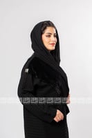 عباية سوداء شتوية بإضافة المخمل 1259