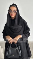 عباية بشت سوداء فاخرة بتطريز ملكي- 1055