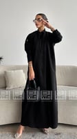عباية بشت سوداء فاخرة بتطريز ملكي- 1055