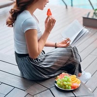 خاتم قراءة من الخشب البني الداكن - يوضع في الإبهام...