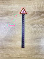 فاصل كتاب خشبي مع إشارة مرورية 12 سم