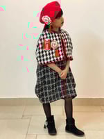 فستان مكون من قطعتين من التويد مع تفاصيل جذابة بال...