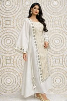 جلابية لنن هندي مميزة بكورسيه بسيط من الجانبين