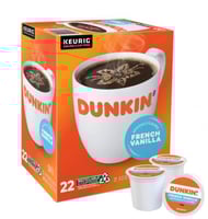 كبسولات قهوة بنكهة فرنش فانيلا دانكن حمصة متوسطة م...