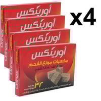 4 علب من اورينكس مولع فحم خشبي مكعبات (32 حبة في ا...