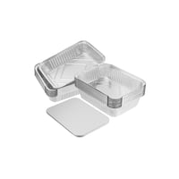 علب قصدير نص حبة بغطاء