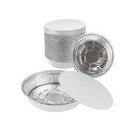 صحون قصدير دائرية مع الغطاء