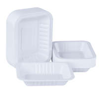 صحون بلاستيك صغيرة مستطيلة حجم 0.5