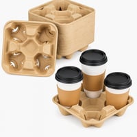 حامل أكواب ورقي 4 أكواب