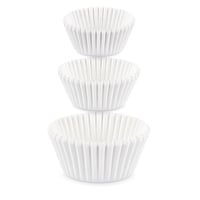 ورق كب كيك أبيض كبير وصغير