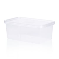 علب بلاستيك مستطيلة شفافة بغطاء 1 كيلو