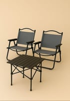 طقم رحلات قابل للطي كرسيين وطاولة