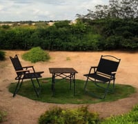 طقم رحلات قابل للطي كرسيين وطاولة