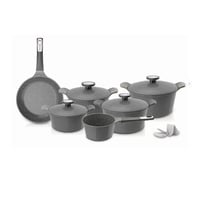 نيوفلام إكسترما طقم طبخ كوري جرانيت 10 قطع ثلاث ال...