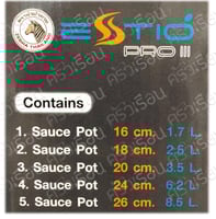 زيبرا estio طقم قدور ستيل 10 قطع لمعان عالي