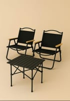 طقم رحلات قابل للطي كرسيين وطاولة