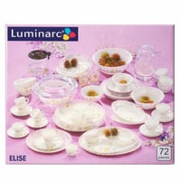 طقم أوركبال فرنسي من شركة Luminarc – 72 قطعة - ورد...