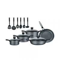 طقم قدور طهي مستر كوك جرانيت 15 قطعة 4 ألوان