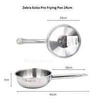 طاوة ، مقلاه ستيل 304 عالي الجودة ثقيل 24 سم/2.6 ل...