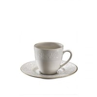 طقم فناجين قهوة بروسلين تركي مع صحون من كوتاهيا مك...