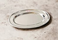 زيبرا صحن تقديم سرويس بيضاوي ستانلس ستيل متعدد الم...