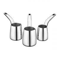 كوركماز فيرتكس طقم ركوة ستيل قهوة 3 قطع اسود - A12...