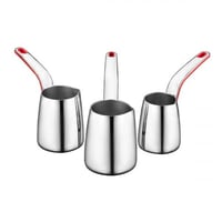 كوركماز فيرتكس طقم ركوة ستيل قهوة 3 قطع احمر- A123...