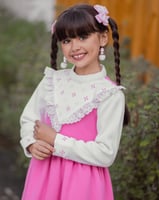 مريول وردي شتوي _ مريول زينة