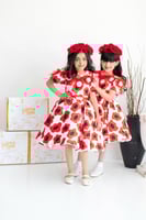 فستان ملاذ _فستان بالورد الأحمر