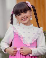 مريول وردي شتوي _ مريول زينة