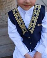 سديري اطفال كحلي بتطريز ذهبي