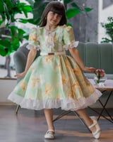 فستان بناتي مشجر