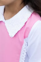 مريول ابتدائي- بتصميم مميز وكلف بيضاء