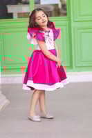 فستان الأميرة الجميلة _فستان فوشي بتطريز _فستان اط...