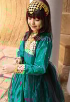 فستان يوم التأسيس الأخضر