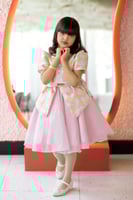 فستان وردي مشجر منفوش