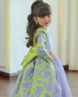 فستان زينه فسفوري ولافندر